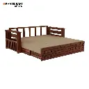 Molai Sofa Cum Bed in solid wood sheesham by Khaticraft (2)