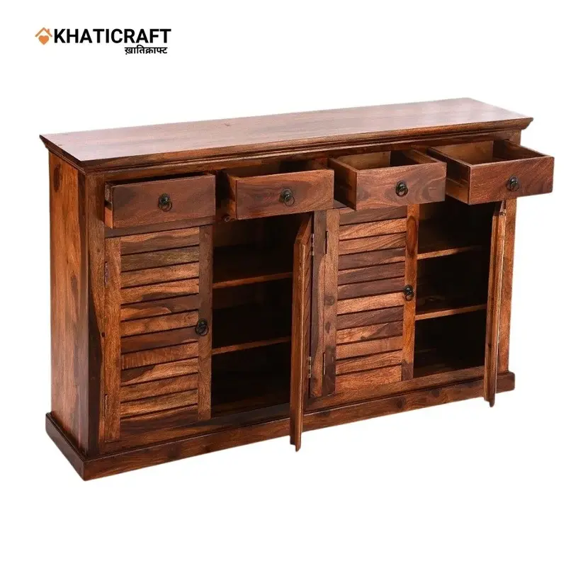 Dhara-3 Solid Wood Sheesham Shoe Rack-4