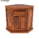 Ziya Solid Wood Sheesham Corner Cabinet(BTM)-3