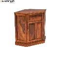 Ziya Solid Wood Sheesham Corner Cabinet(BTM)-5