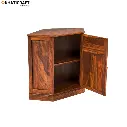 Ziya Solid Wood Sheesham Corner Cabinet(BTM)-6