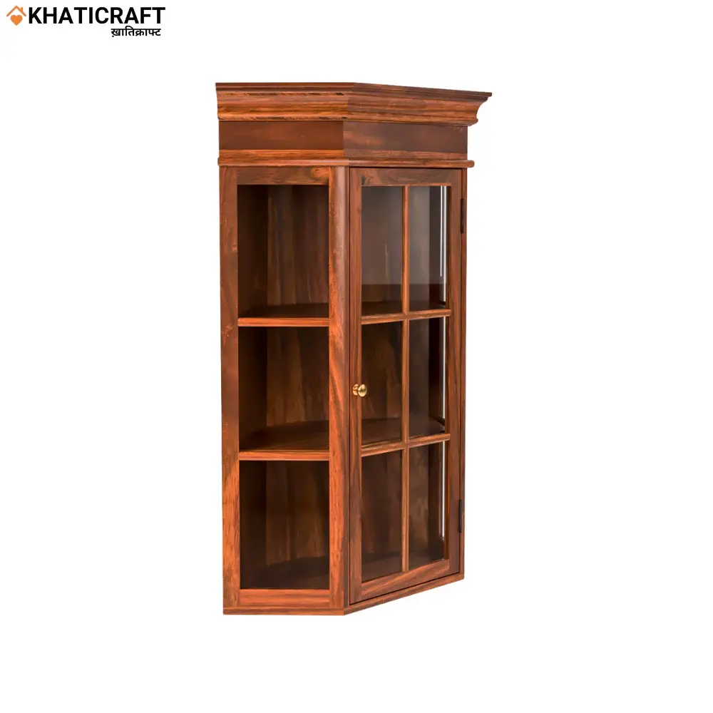 Ziya Solid Wood Sheesham Corner Cabinet(TOP)-2