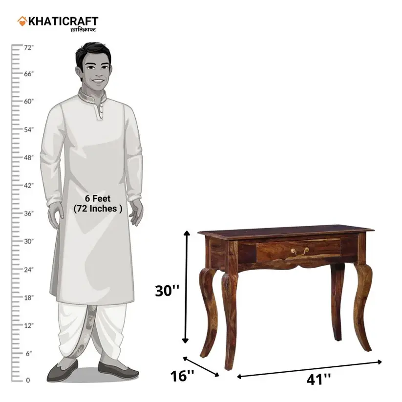 Usha Solid Wood Sheesham Console Table-7.webp