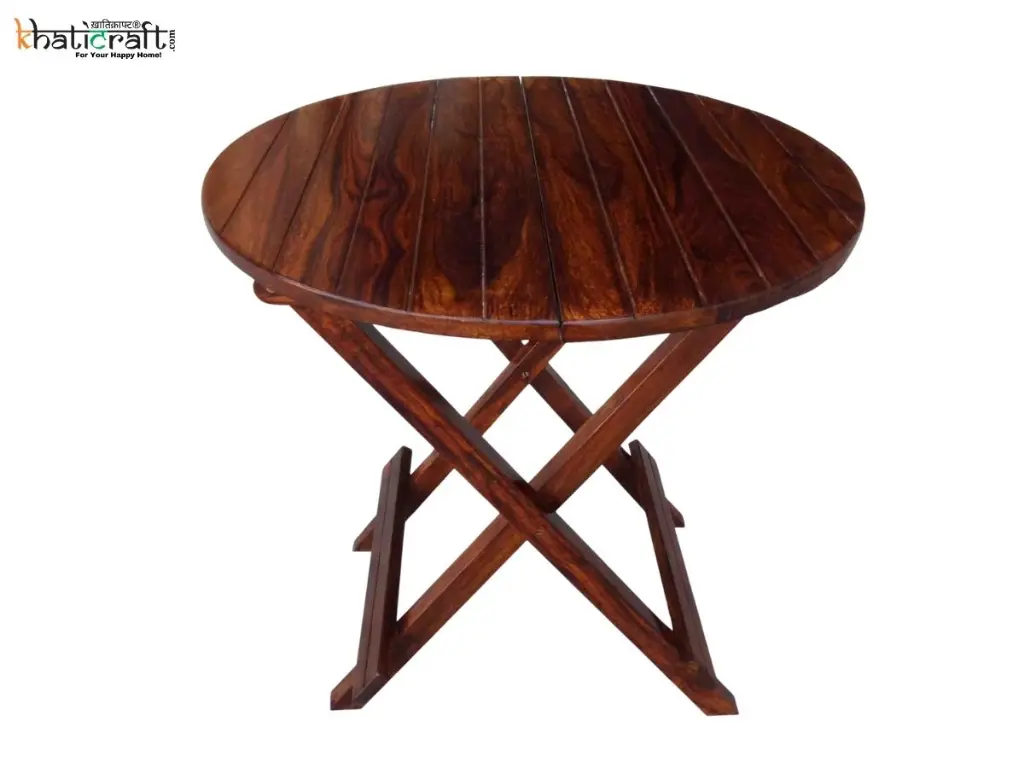 Tavi Solid Wood Sheesham Foldable Table By khaticraft (1).webp