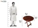 Tavi Solid Wood Sheesham Foldable Table By khaticraft (5).webp