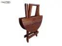 Tavi Solid Wood Sheesham Foldable Table By khaticraft (4).webp