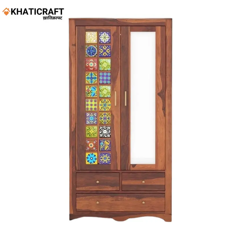 Chitra Solid Wood Wardrobe
