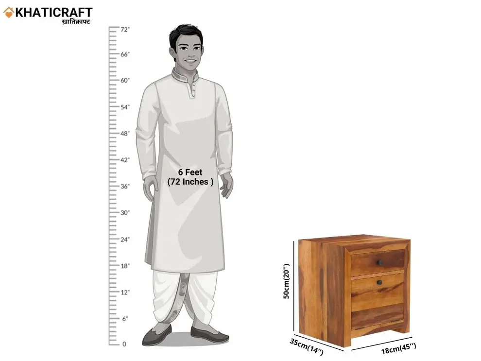 Chavi Bedside Table size