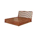 Ahan Solid Wood Bed King Size Box Storage