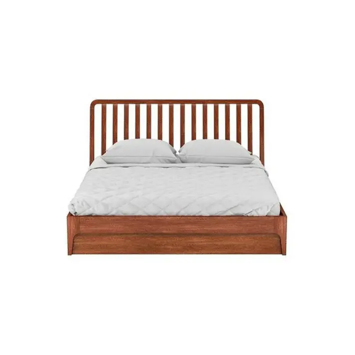 Ahan Solid Wood Bed King Size Box Storage
