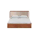 Ahan Solid Wood Bed King Size Box Storage