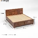 Amol Solid Wood Bed King Size Box Storage