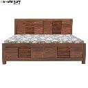 Amol Solid Wood Bed King Size Box Storage