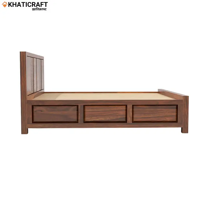 Amol Solid Wood Bed King Size Box Storage