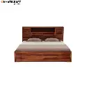 Arya Solid Wood Bed King Size Box Storage