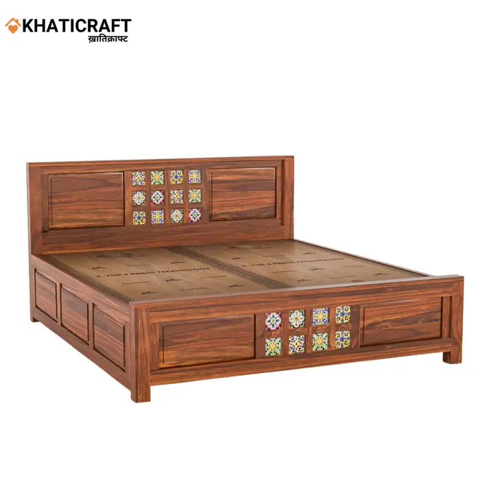 Chitra Solid Wood Bed King Size Box Storage