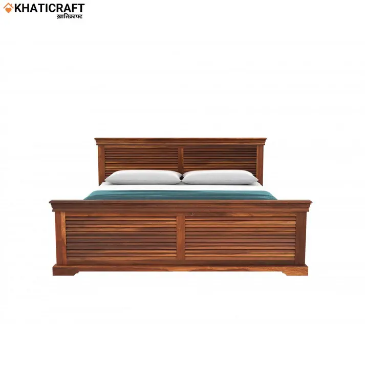 Daksha Solid Wood Bed King Size Box Storage