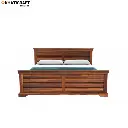 Daksha Solid Wood Bed King Size Box Storage