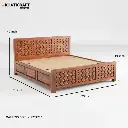 Giri Solid Wood Bed King Size Box Storage size