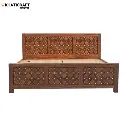 Giri Solid Wood Bed King Size Box Storage front view