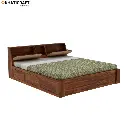 Ikshya Solid Wood Bed King Size Box Storage