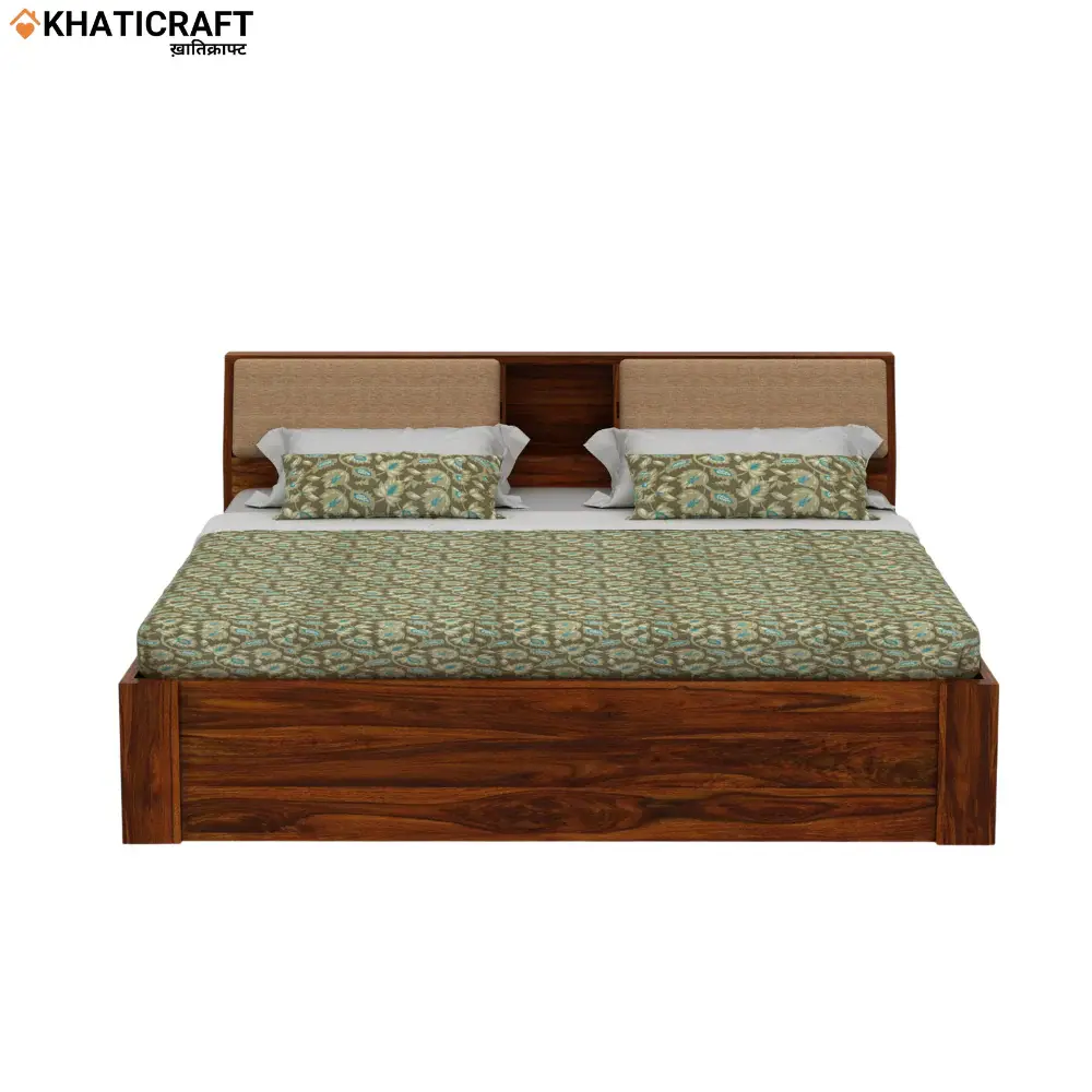 Ikshya Solid Wood Bed King Size Box Storage