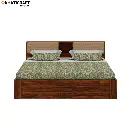 Ikshya Solid Wood Bed King Size Box Storage
