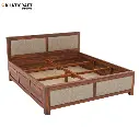 Kalp Solid Wood Bed King Size Box Storage
