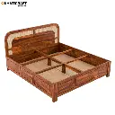 Naira Solid Wood Bed King Size Box Storage