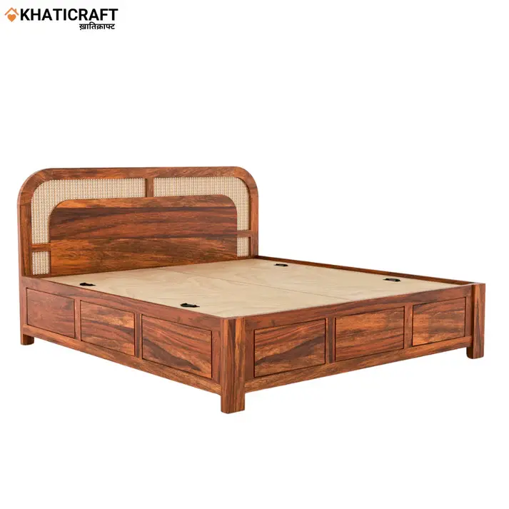 Naira Solid Wood Bed King Size Box Storage