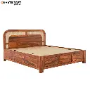 Naira Solid Wood Bed King Size Box Storage