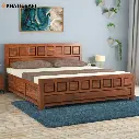Nitya Solid Wood Bed King Size Box Storage