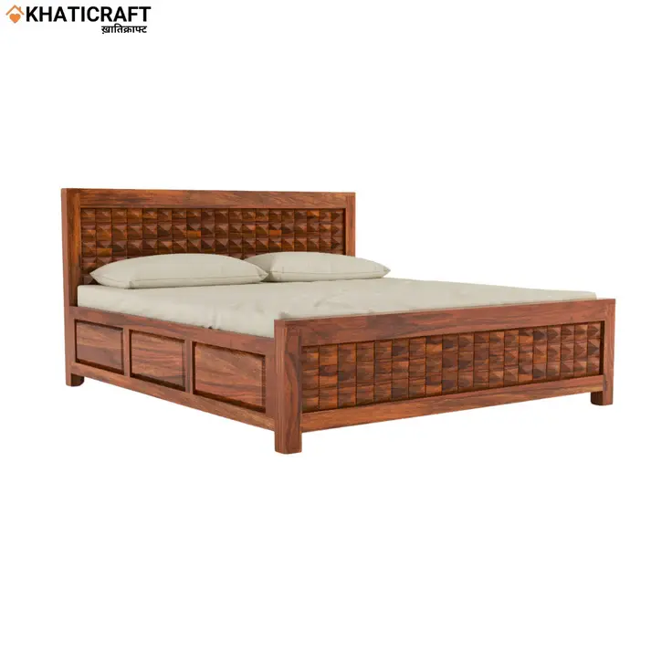 Stupa Solid Wood Bed King Size Box Storage