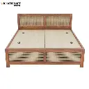 Rukm Solid Wood Bed King Size Box Storage