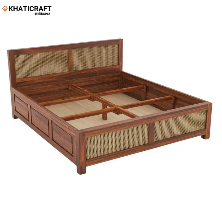 Rukm Solid Wood Bed King Size Box Storage
