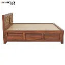 Rukm Solid Wood Bed King Size Box Storage