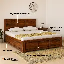 Hina Solid Wood Bed Queen Size Box Storage