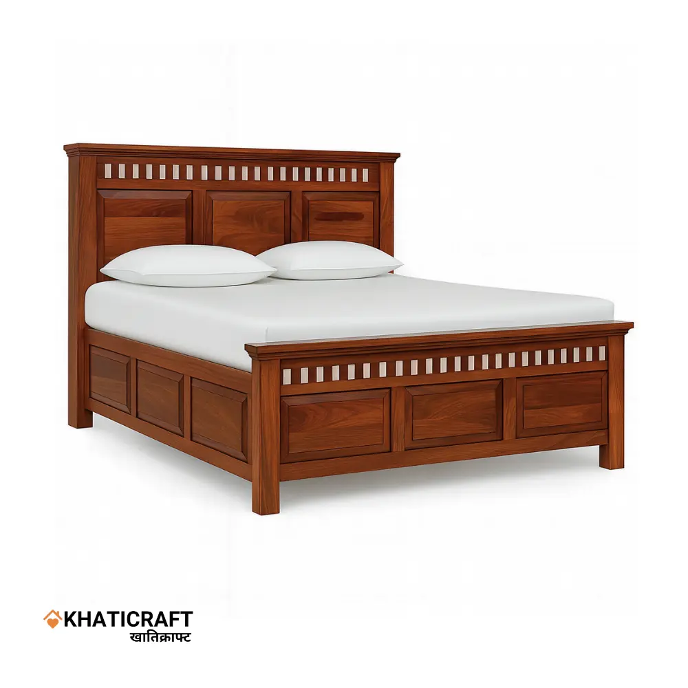 Kuber Solid Wood Bed King Size Box Storage