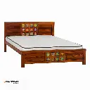 Chitra Solid Wood Bed King Size Without Storage
