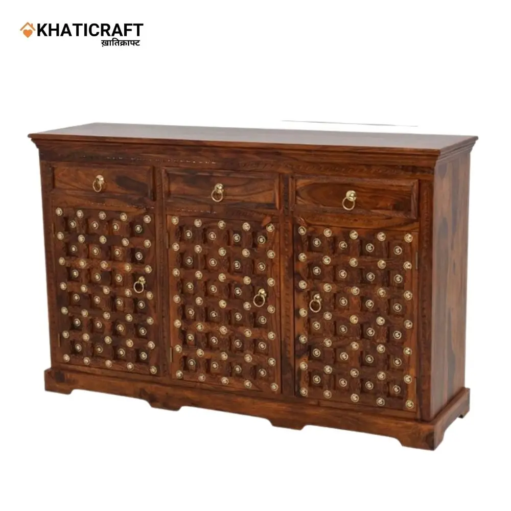 Tamra Solid Wood Sheesham Sideboard by Khaticraft (4).webp