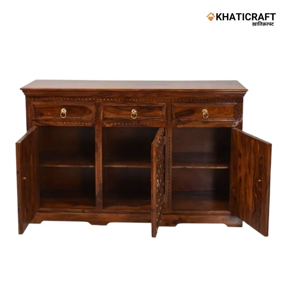Tamra Solid Wood Sheesham Sideboard by Khaticraft (5).webp