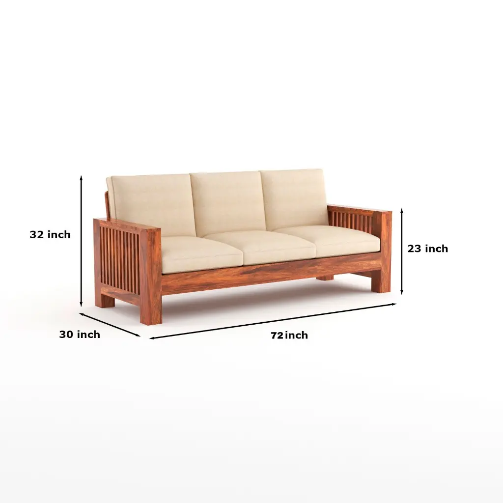 Dhara 3 Seater Sofa by Khaticraft