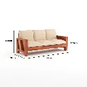 Dhara 3 Seater Sofa by Khaticraft