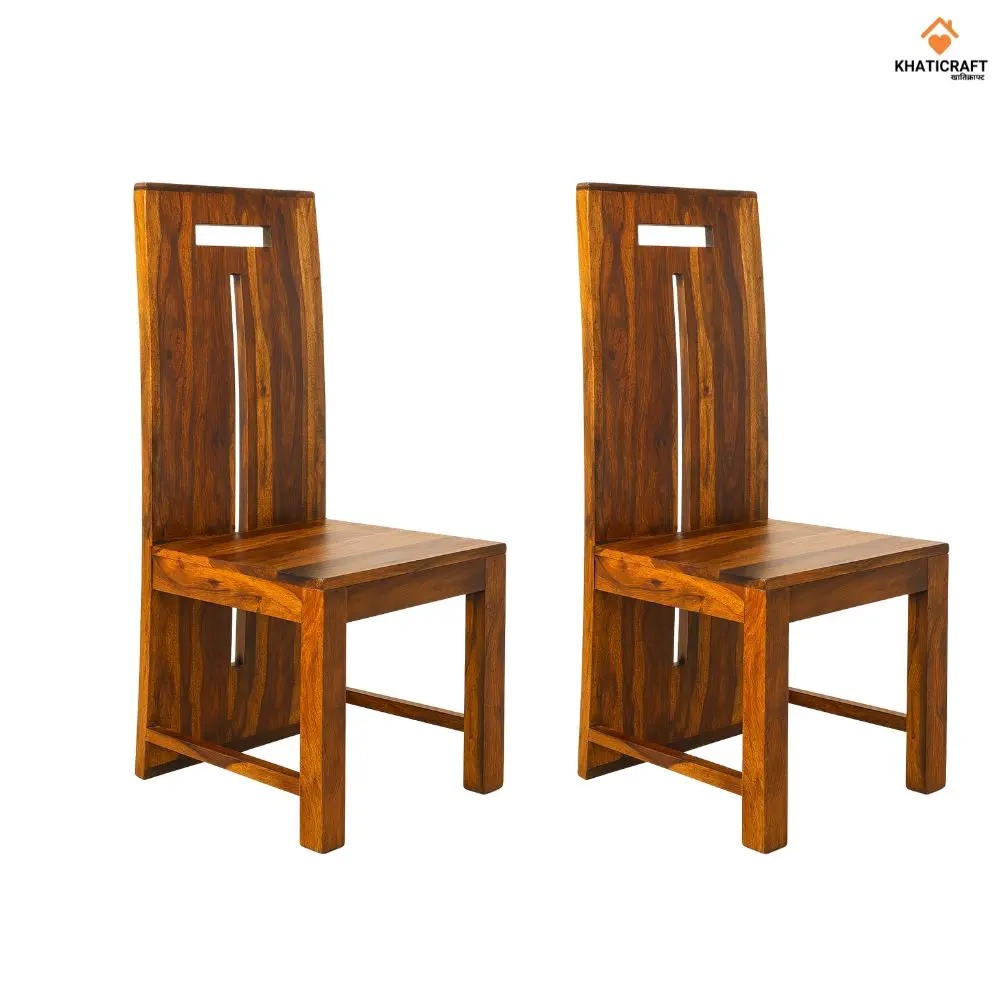 Tika Sheesham Wood Chairs Set Of 2