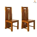 Tika Sheesham Wood Chairs Set Of 2