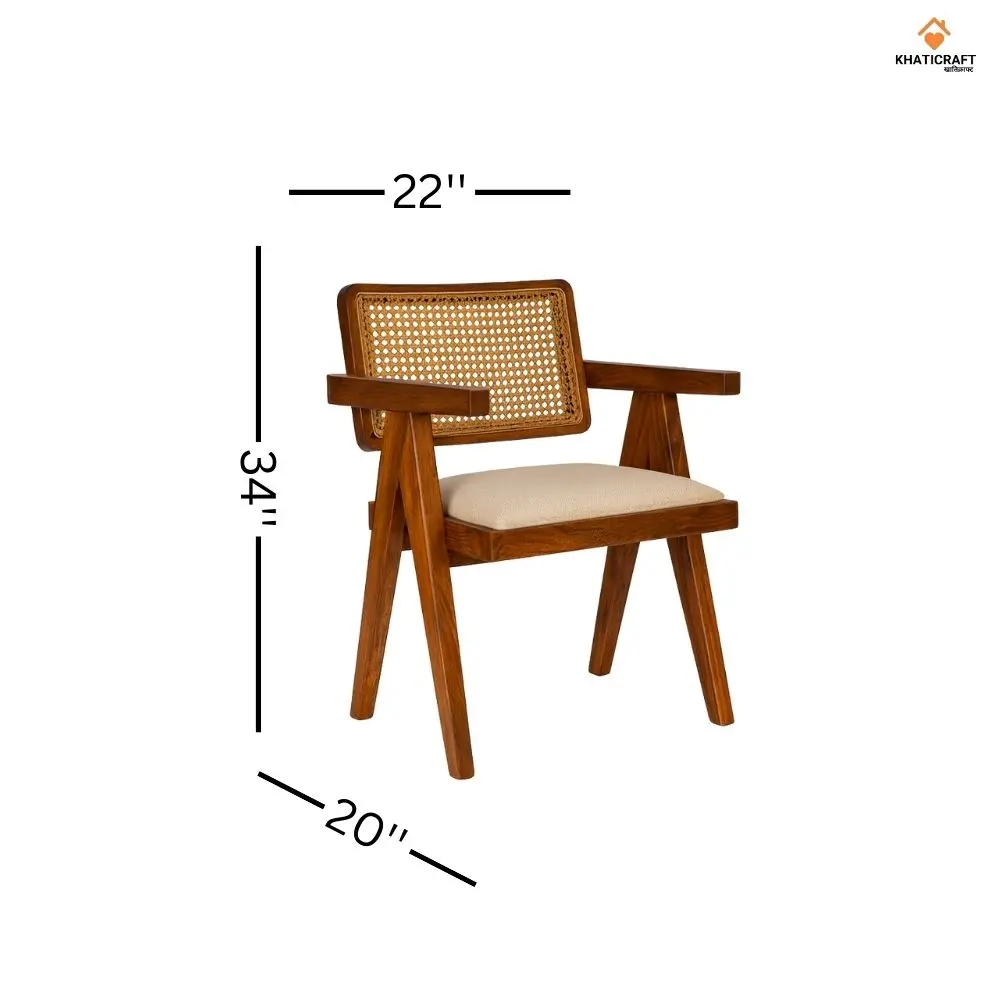 Rukm Armrest Sheesham Wood Chairs Set Of 2