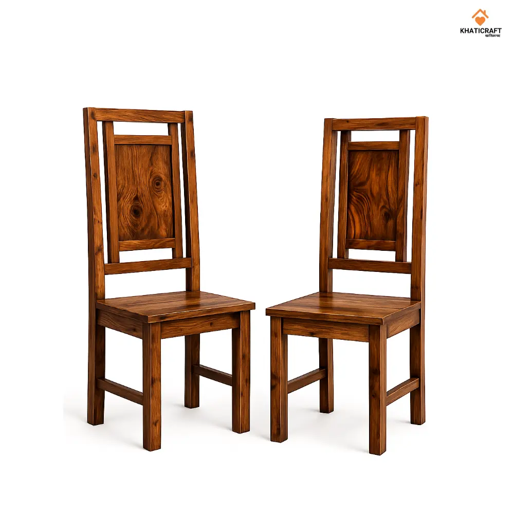Niwar Sheesham Wood Chairs Set Of 2