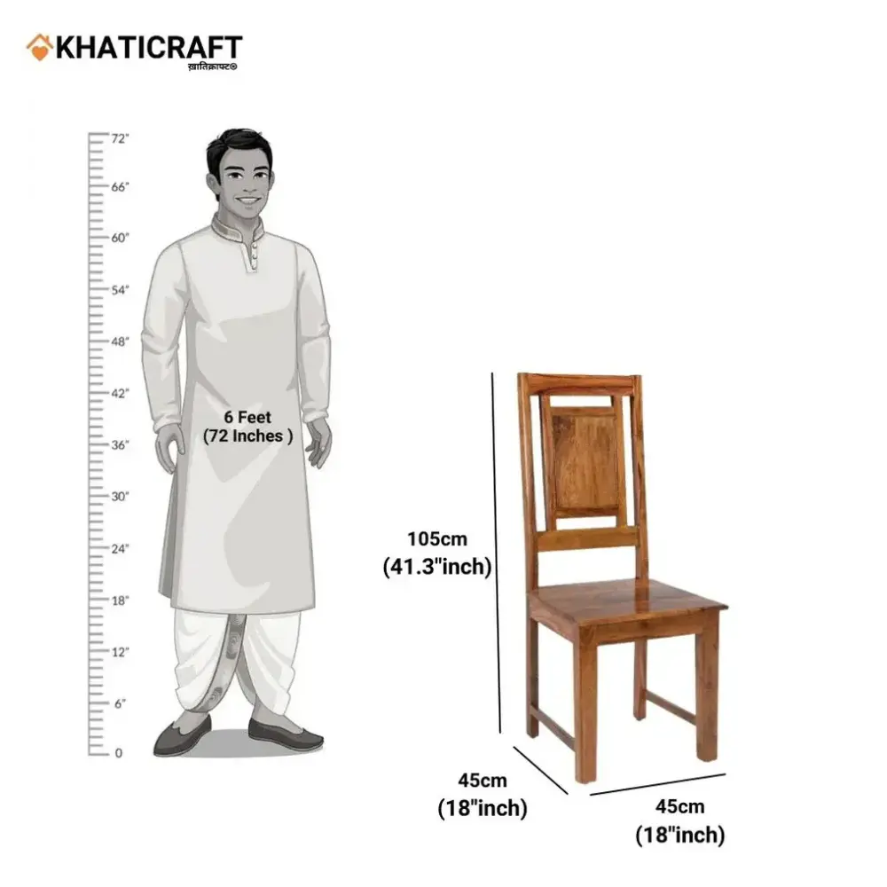 Niwar Sheesham Wood Chairs Set Of 2