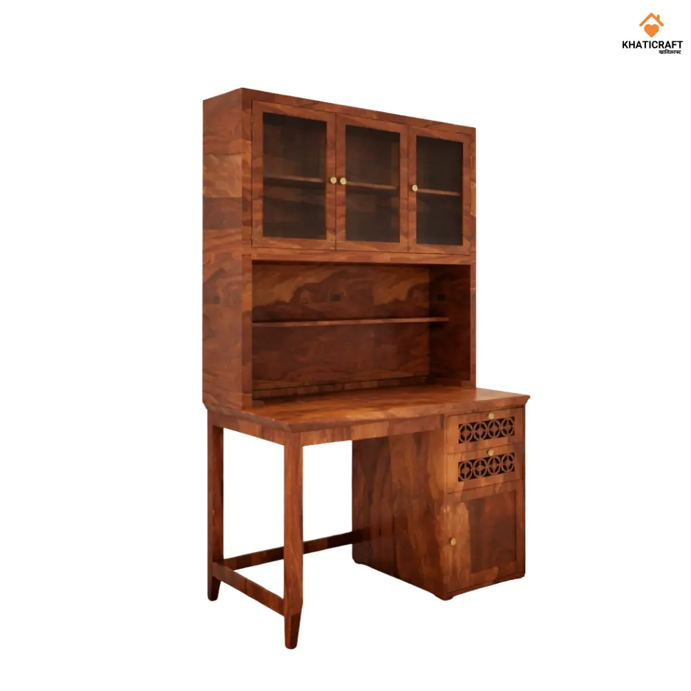 Mira Study Table with Bookshelf