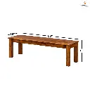 Hina Solid Sheesham Wood Bench